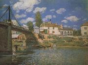 Alfred Sisley The Bridge at Villeneuve-la-Garene USA oil painting artist